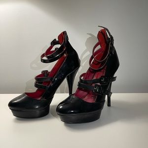Black platform heels